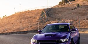 the 2023 dodge charger scat pack widebody, show in plum crazy dodge brand will celebrate its 2023 model lineup through a  number of new initiatives, including by bringing back three beloved heritage exterior colors b5 blue, plum crazy purple and sublime green one popular modern color, destroyer grey, also returns to the fold