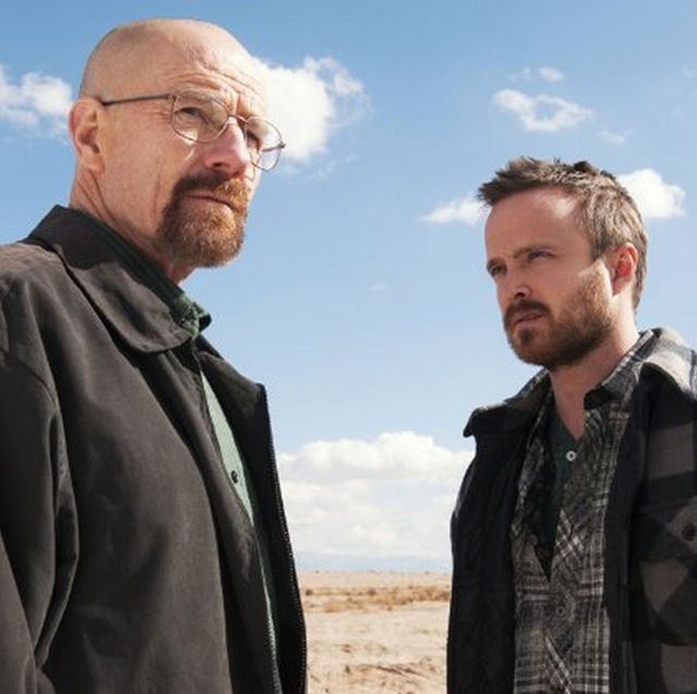 dh5mat breaking bad  high bridge,gran via productions, sony pictures television series with bryan cranston at left and aaron paul