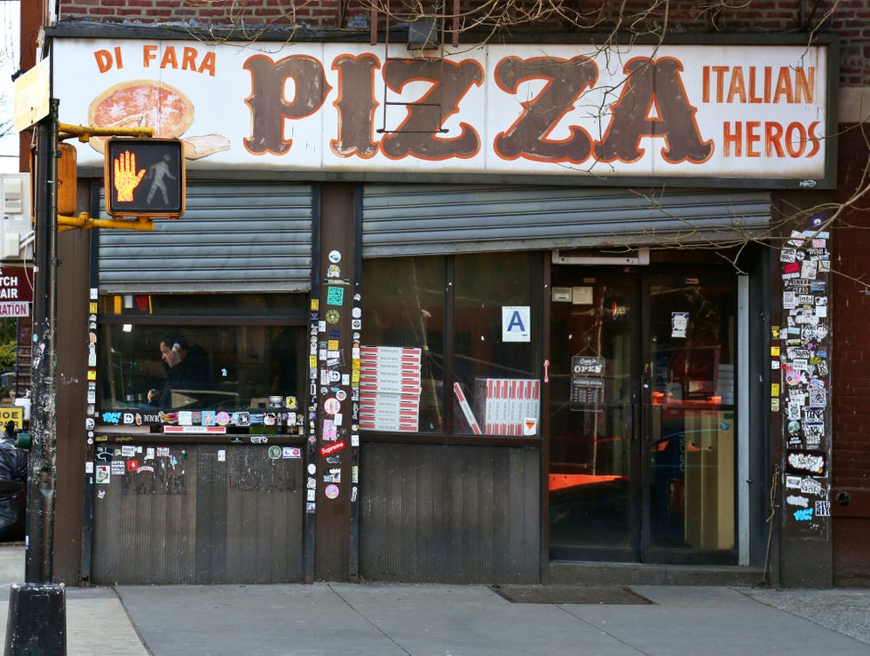 di fara pizza restaurant storefront in midwood, an iconic nyc pizzeria