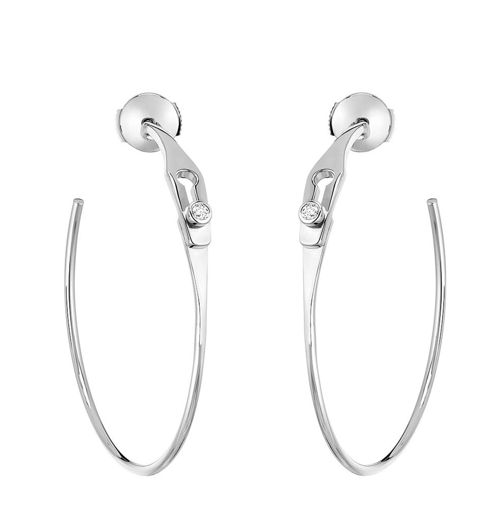 Platinum, Jewellery, Fashion accessory, Earrings, Silver, Metal, Body jewelry, Silver, 
