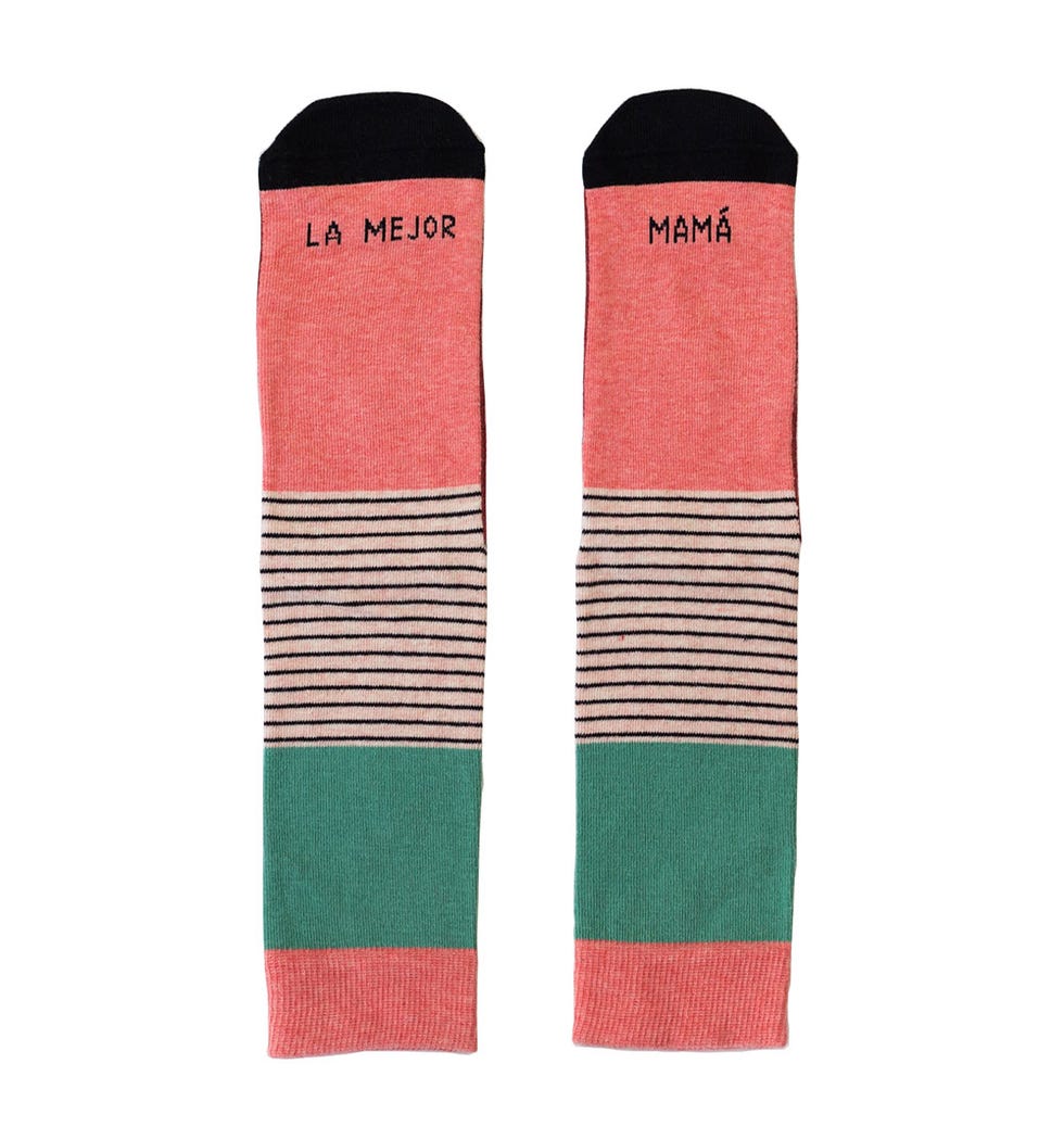 Green, Pink, Sock, Fashion accessory, Wool, 
