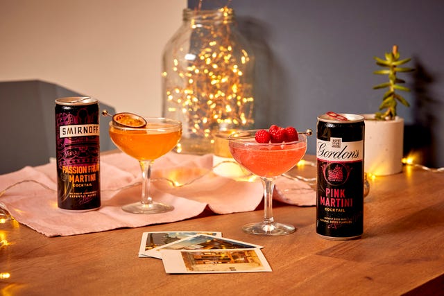 gordons pink martini smirnoff passionfruit martini cocktails in a can