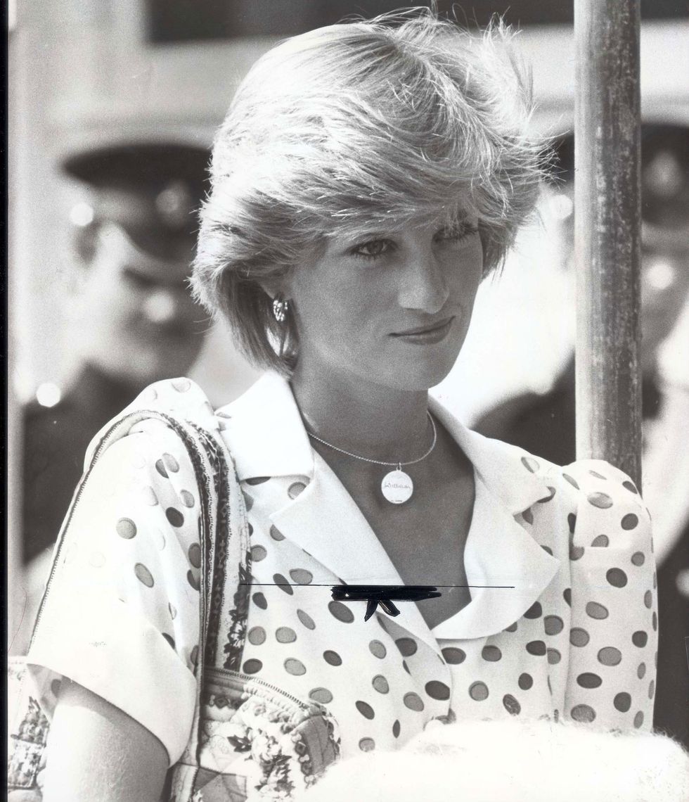Princess Diana engraved necklace
