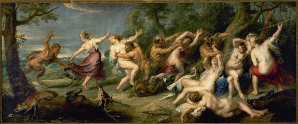 diana and her nymphs surprised by satyrs by rubens