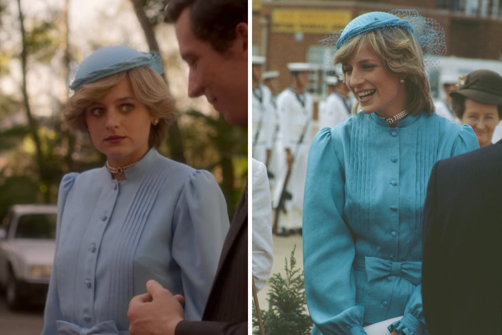 20 Princess Diana Outfits In The Crown Season 4 Compared To Real Life