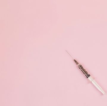 a needle with a long tube