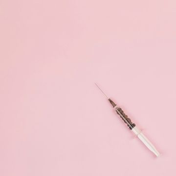 a needle with a long tube