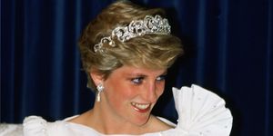 Diana, Princess of Wales wears the Spencer Tiara at a State