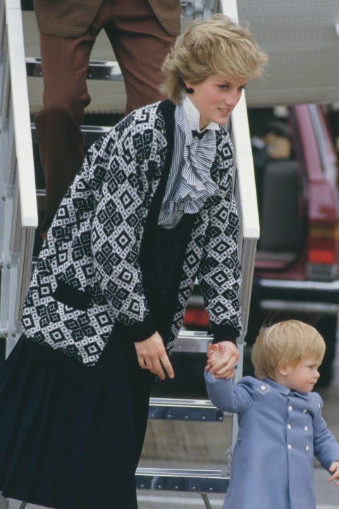 Diana And Harry At Heathrow diana and harry at heathrow