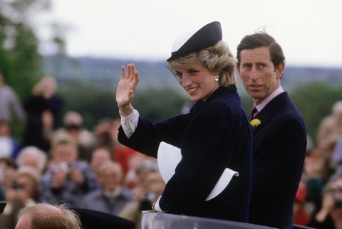 diana princess of wales and prince charles tour the site of the battle of bosworth