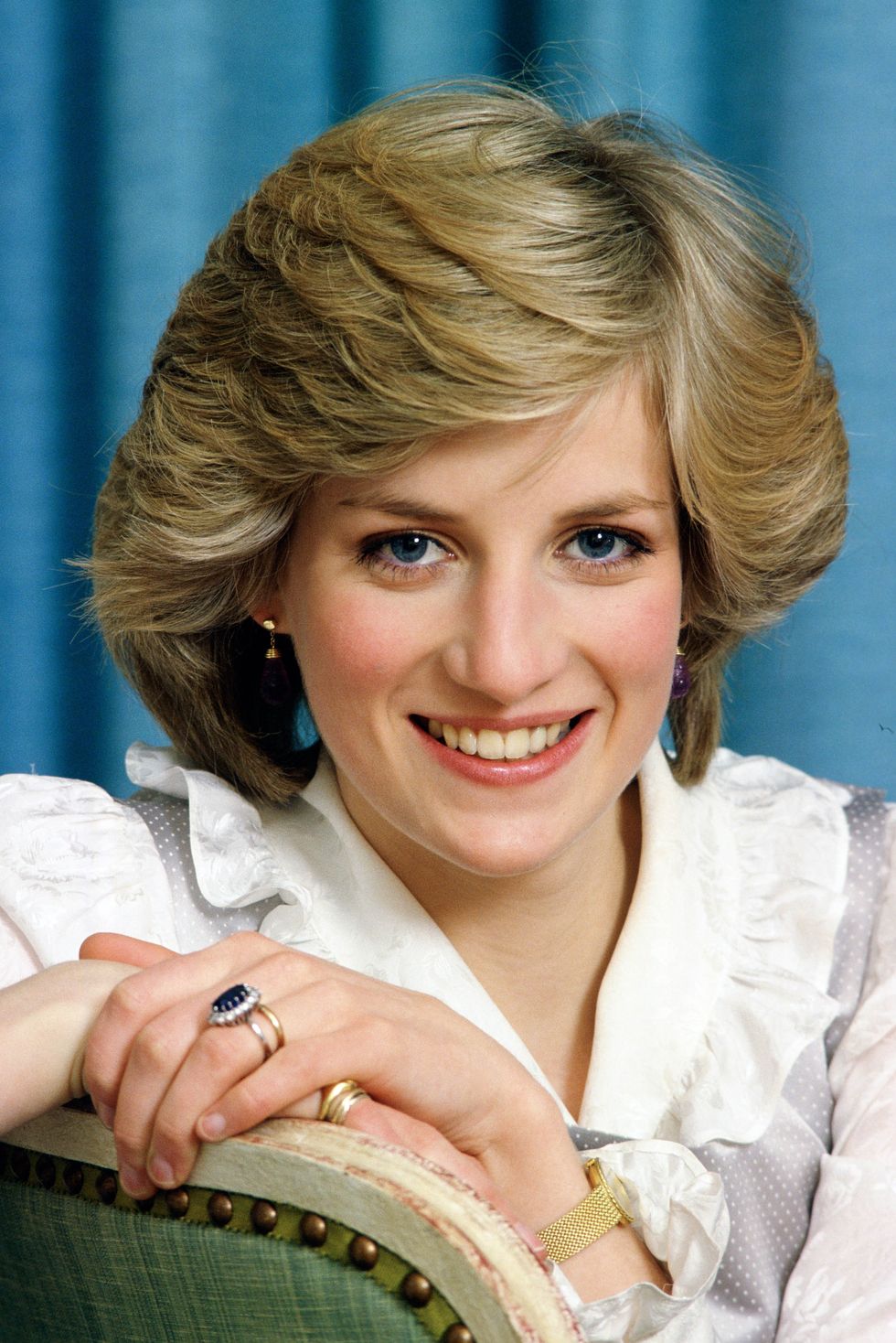 Diana, Princess of Wales at home in Kensington Palace