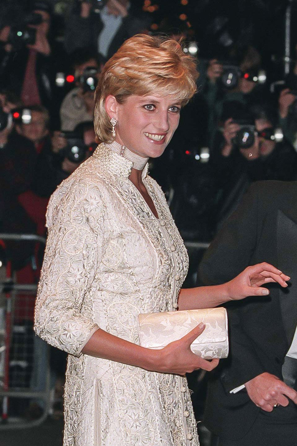diana princess of wales attends a charity dinner, at the dorchester hotel in london