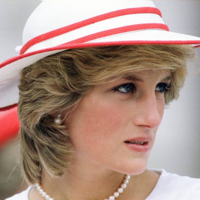 diana, princess of wales during an official visit to edmonto