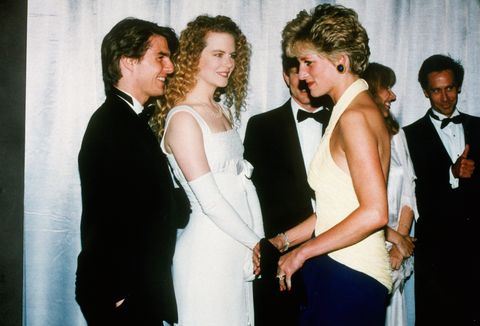 diana, princess of wales meets actors tom cruise and nicole