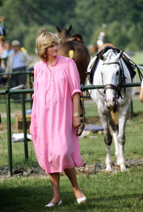 diana, princess of wales, pregnant at polo in windsor,