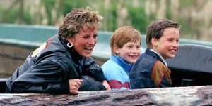 diana, william and harry at thorpe park