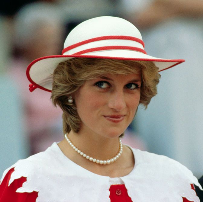 Princess Diana in a hat