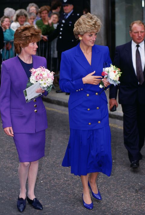 princess diana in all blue in september 1992