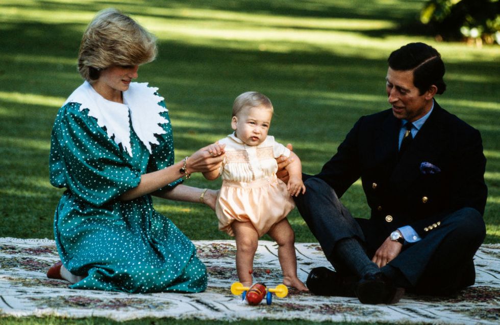 diana princess of wales with prince charles and prince william posing for a photocall on the lawn of government house in auckland