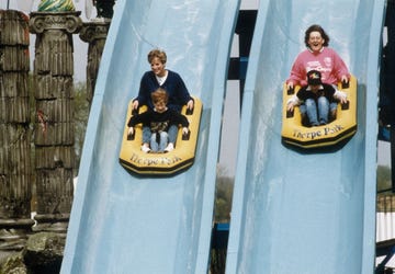 diana, william y harry en thorpe park