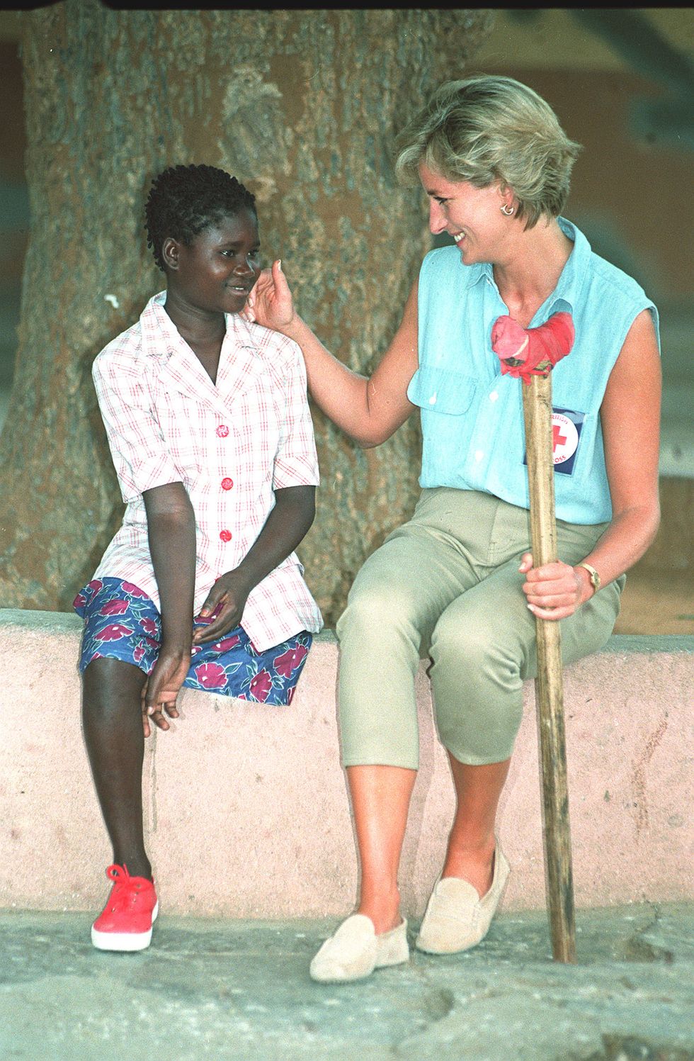 Princess Diana visits Huambo, Angola