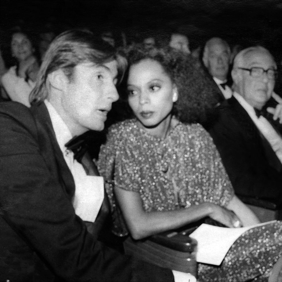 diana ross with joel schumacher at the fashion institute of