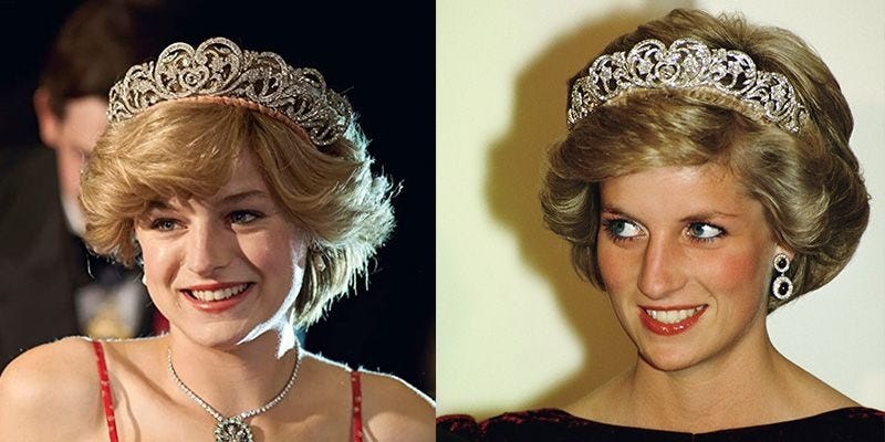 Princess Diana's Outfits & Fashion Recreated on The Crown in Side-by ...