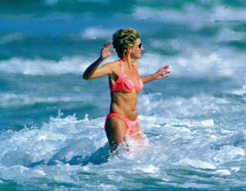 diana, the princess of wales on holiday in saint kitts and nevis
