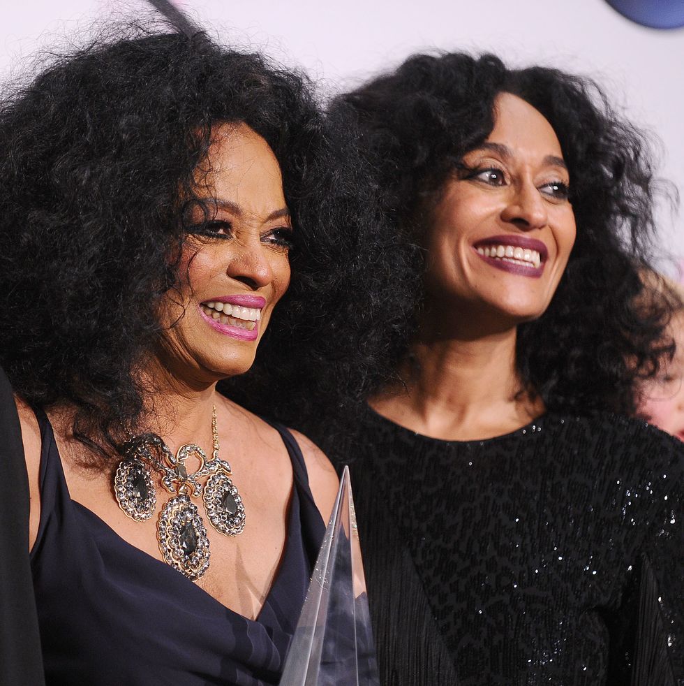 los angeles, ca   november 19  singer diana ross and actress tracee ellis ross pose in the press room at the 2017 american music awards at microsoft theater on november 19, 2017 in los angeles, california  photo by jason laverisfilmmagic