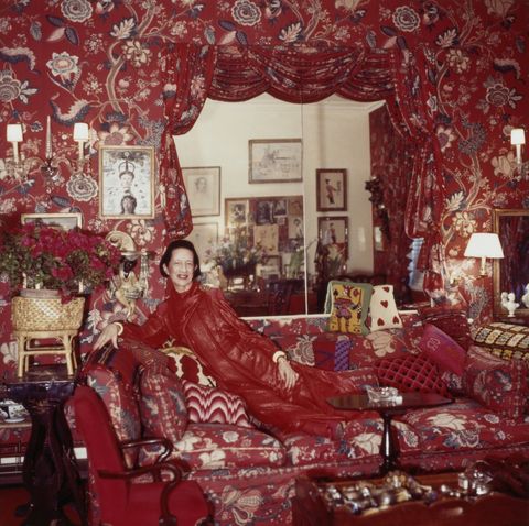 Diana Vreeland in her Red Room