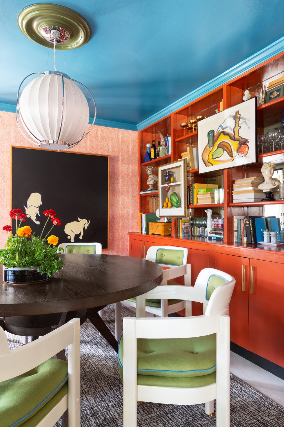 colorful dining room