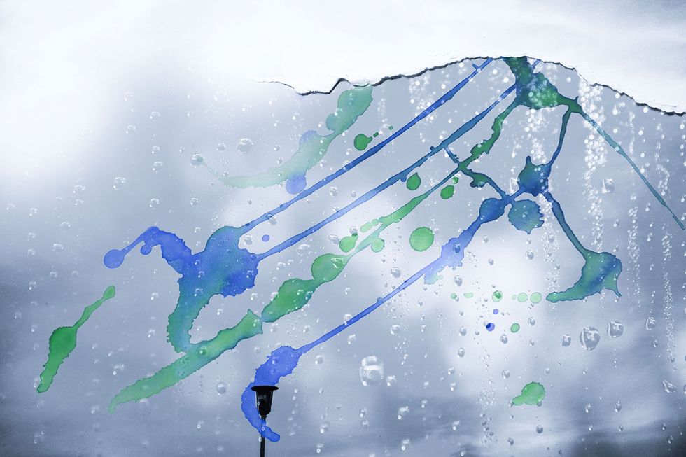 dibujo abstracto de lluvia