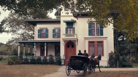 a recreation of the evergreens, an italinate style house where austin and sue dickinson resided