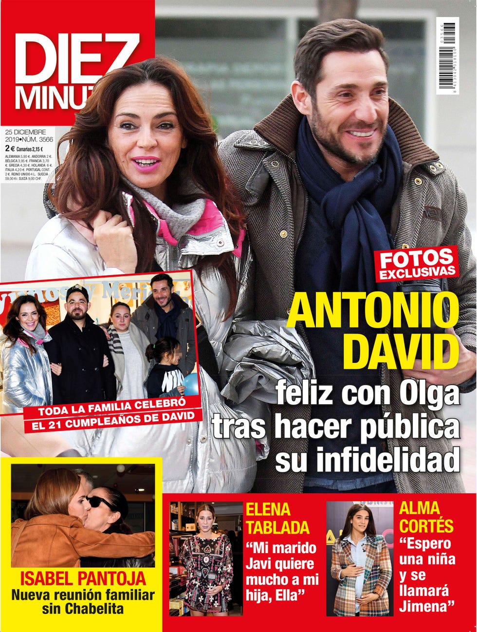Antonio David Flores celebra su cumpleaños con su mujer Olga y sus hijos