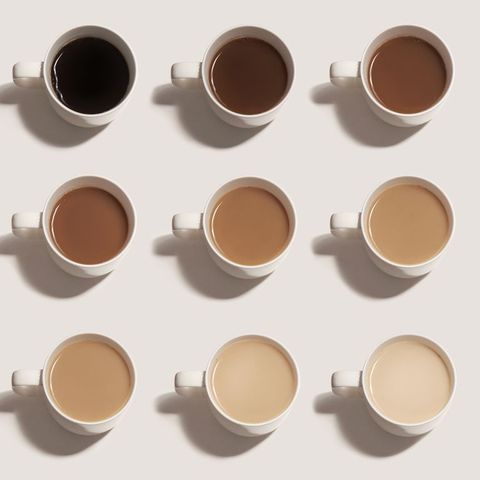 different choices of tea and coffee