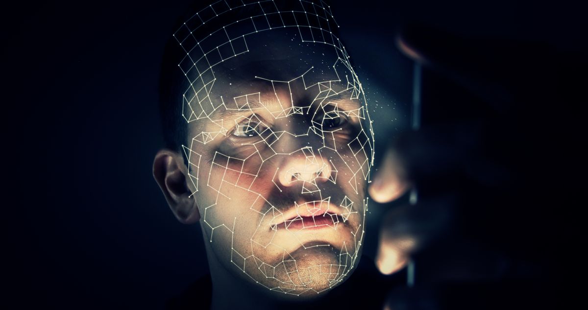 digital composite image of man against black background