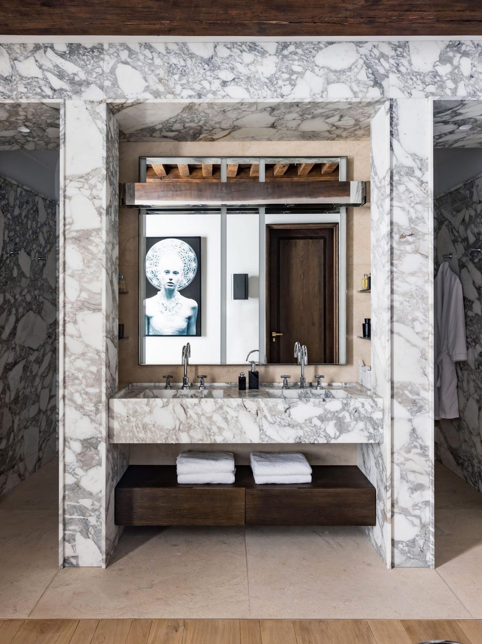gilles & boissier design hotel france bathroom marble