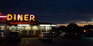 diner at dusk