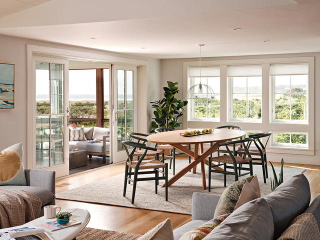 dining area, washashore home cape cod beach house