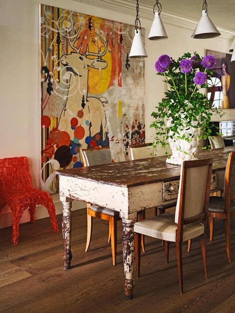 dining room in novogratz west village home