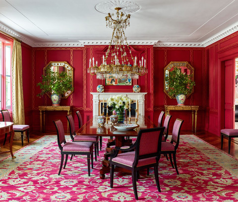 dining room red