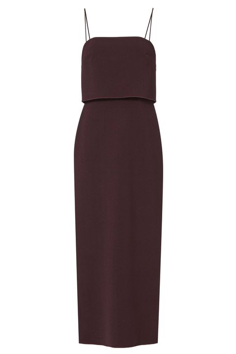 Clothing, Pencil skirt, Brown, Maroon, Dress, Neck, 