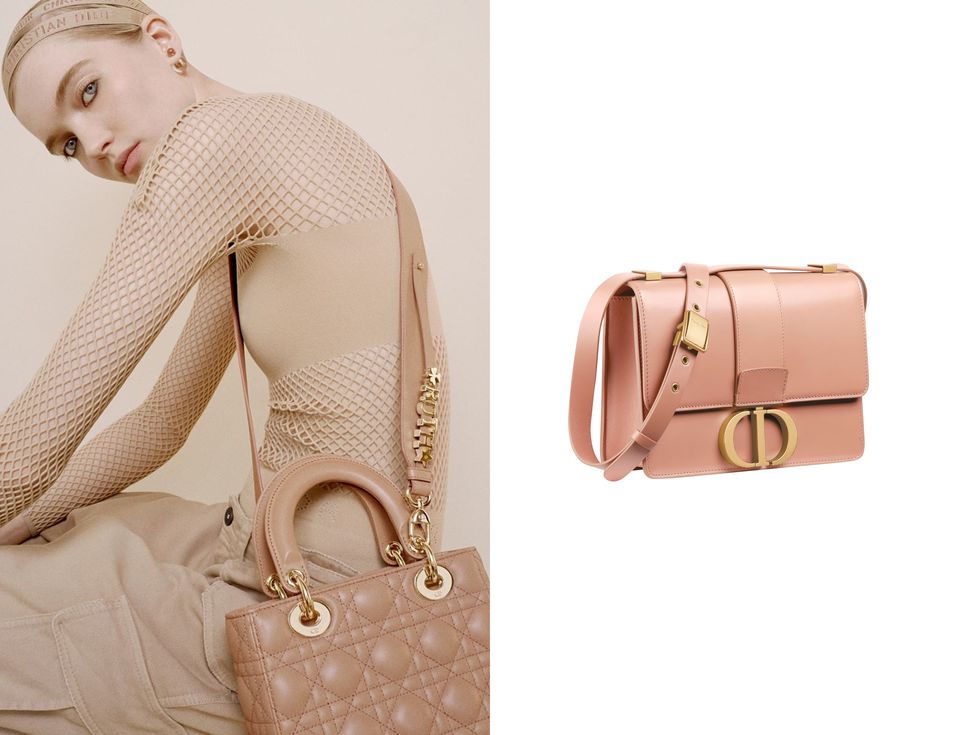 Bag, Handbag, Shoulder, Fashion accessory, Beige, Pink, Joint, Peach, Material property, Shoulder bag, 