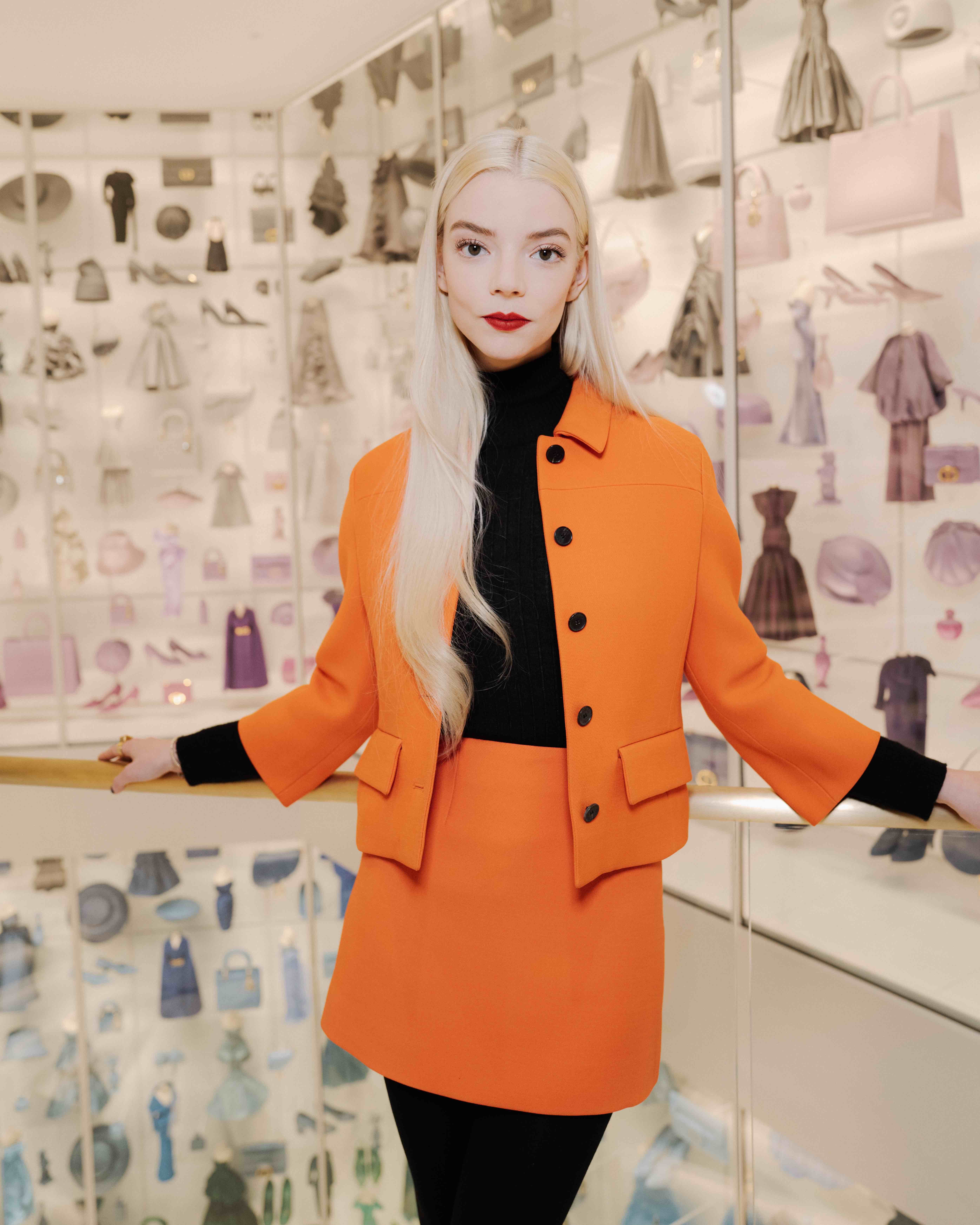 Anya Taylor-Joy Visits La Galerie Dior at 30 Montaigne 