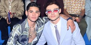 venice, california   may 19 l r ryan garcia and thomas doherty attend the dior men spring 23 capsule show on may 19, 2022 in venice, california photo by stefanie keenangetty images for dior