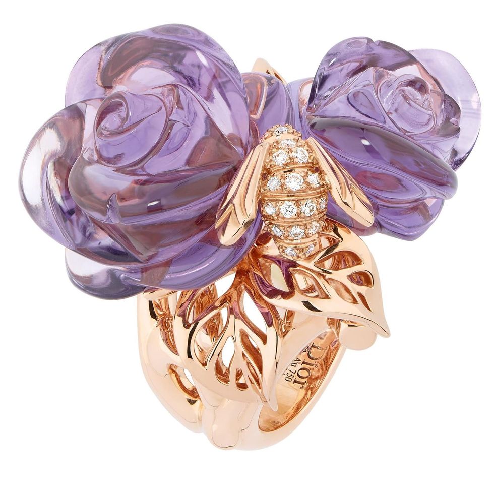 dior amethyst cocktail ring