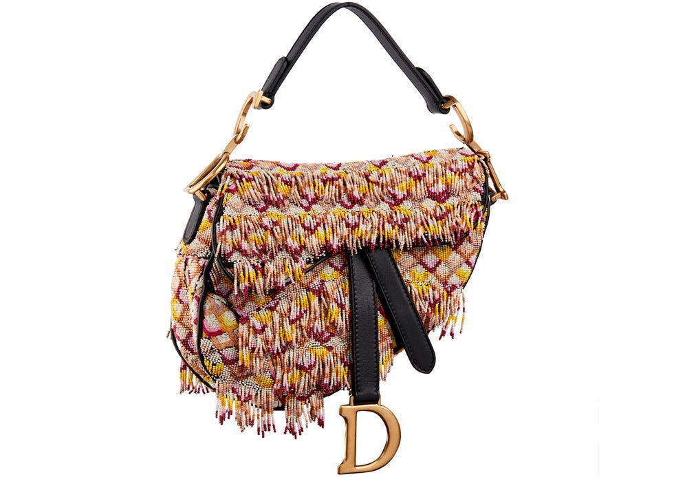 Christian Dior Saddle Bag - Runway edition - Embroidered Canvas