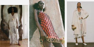 three looks from diotima's spring 2024 look book
