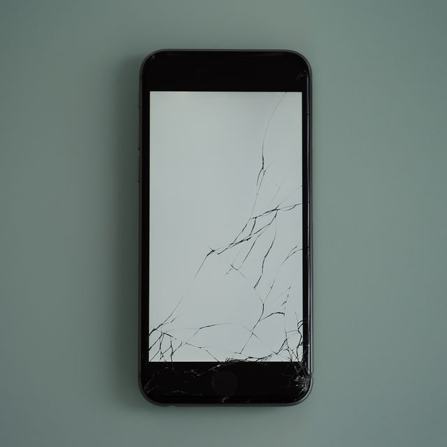 broken cell phone screen