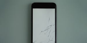 broken cell phone screen